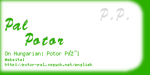 pal potor business card